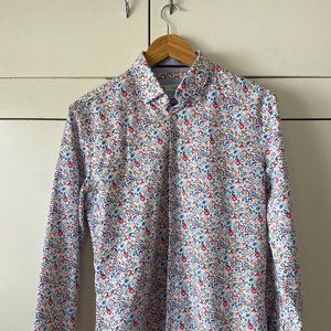 Zara Floral Print Dress Shirt Medium